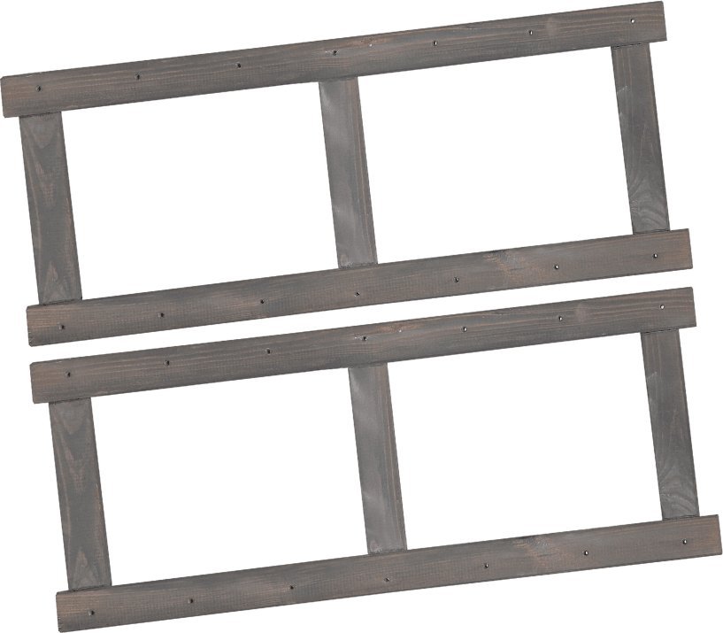 Wamar-Sosenka Bok 2 szt do regału drewnianego LSR ramka noga 85,8 cm Szary