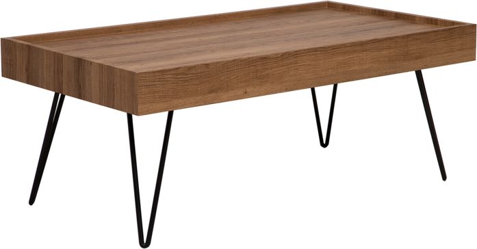 Beliani Stolik kawowy ciemne drewno WELTON