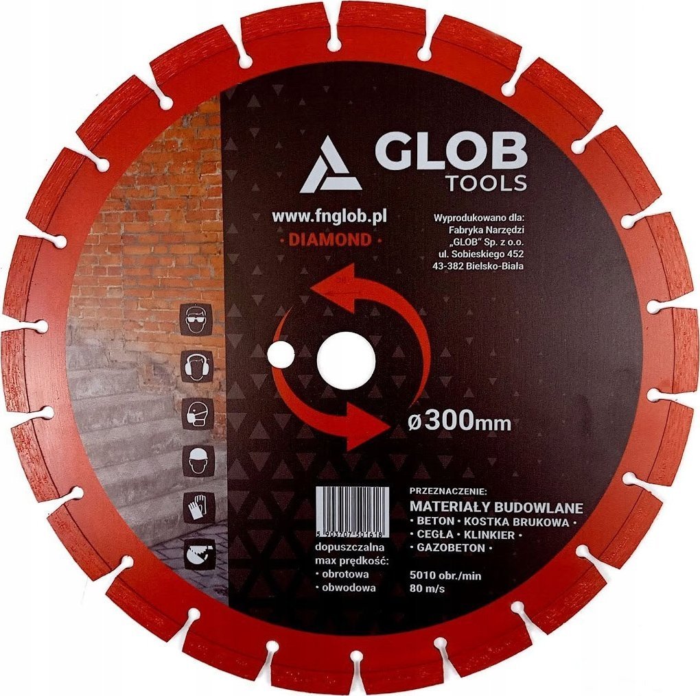 Tarcza diamentowa GLOB TOOLS materiały budowlane średnica 230mm