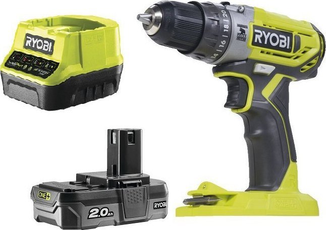 Wiertarko-wkrętarka Ryobi AKU. WIERTARKO-WKRÄTARKA UDAR. R18PD2-120B 18V 1*2.0AH ONE+
