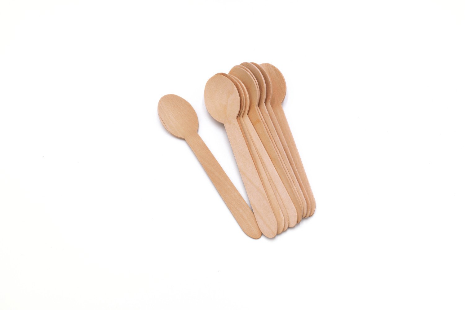 DISPOSABLE WOODEN SPOONS 10PCS