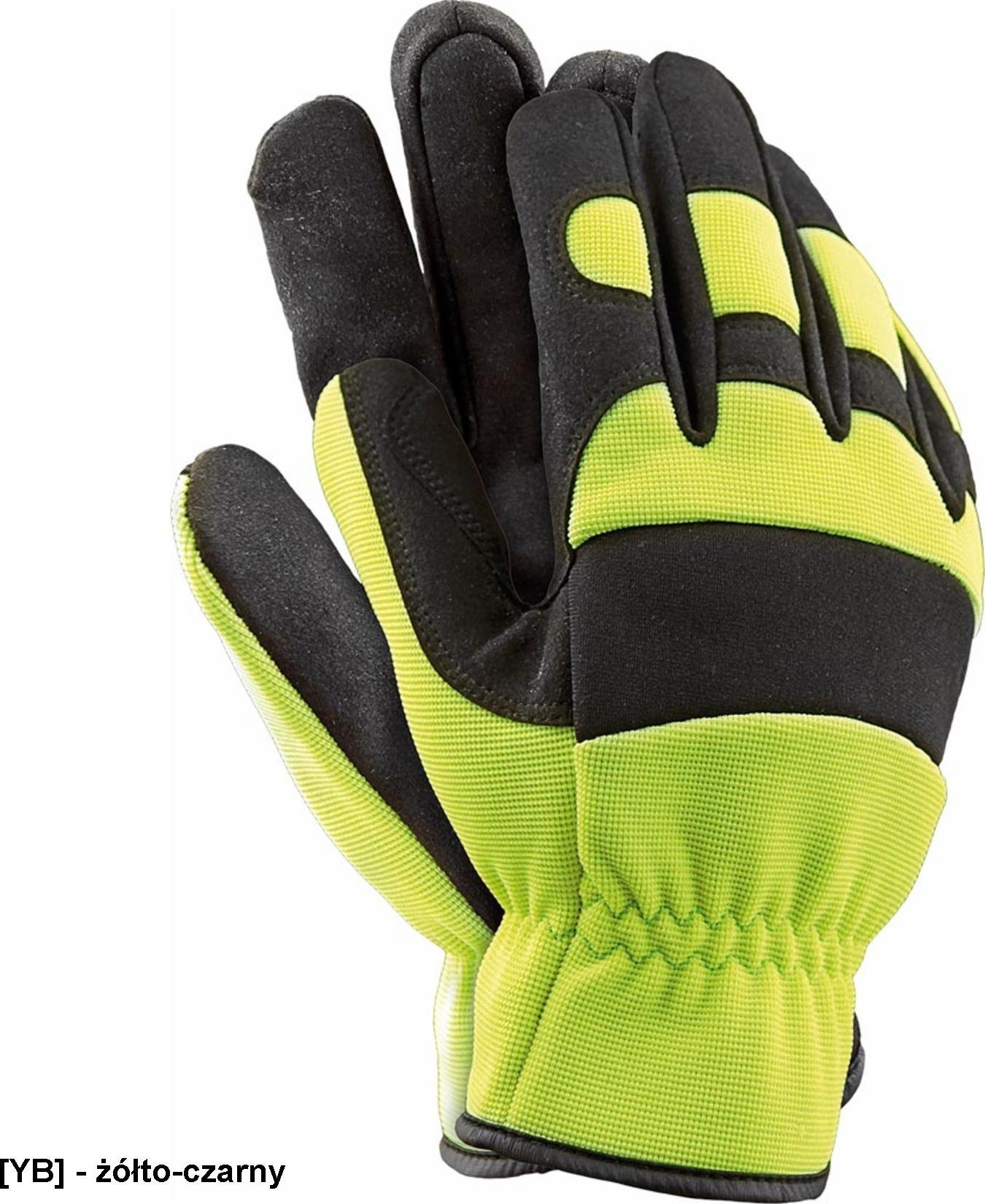 Reis RĘKAWICE OCHRONNE, SKÓRA SYNTETYCZNA RMC-MECHANIC ROZMIAR L [jm.PAR] - REK MECH L