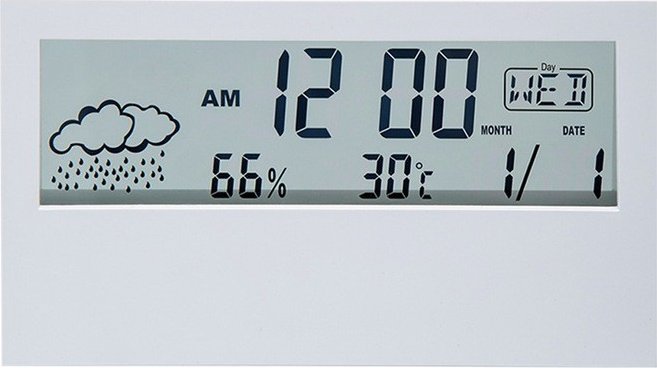 Pan i Pani Gadżet Elegancki Budzik Zegarek Stacja Pogodowa Pogoda Cyfrowy Wielofunkcyjny