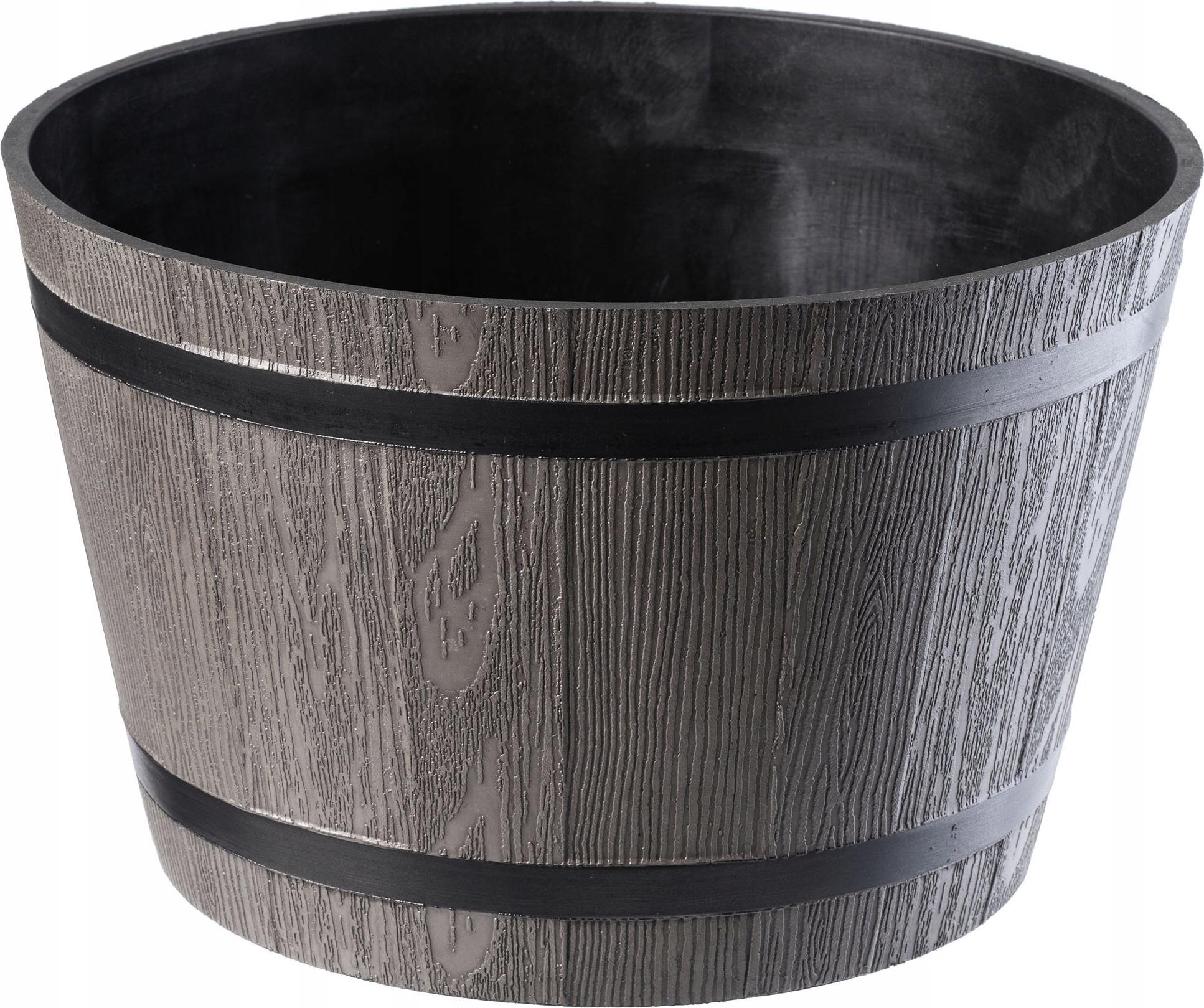 Kadax DONICZKA DONICA OKRĄGŁA NA KWIATY 40CM CIEMNOSZARY