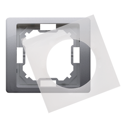 Kontakt-Simon Ramka 1-krotna Basic Neos inox metalizowany (BMRC1B/21)