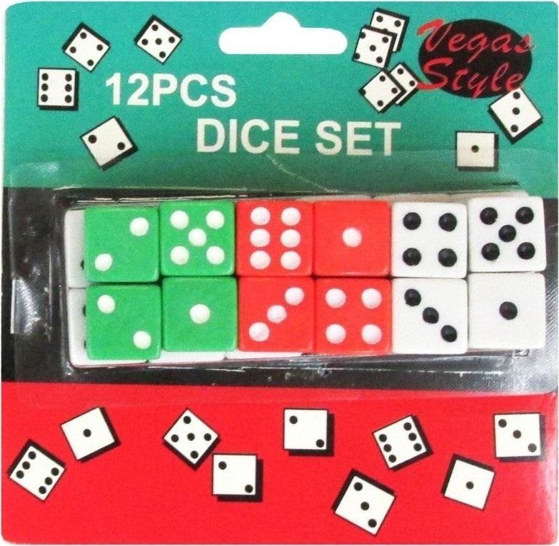 Trifox Kostka do gry kolorowa 12 szt.