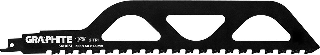 Graphite Brzeszczot do piły szablastej, HM, 305 x 50 x 1.5 mm, 2TPI (56H031)