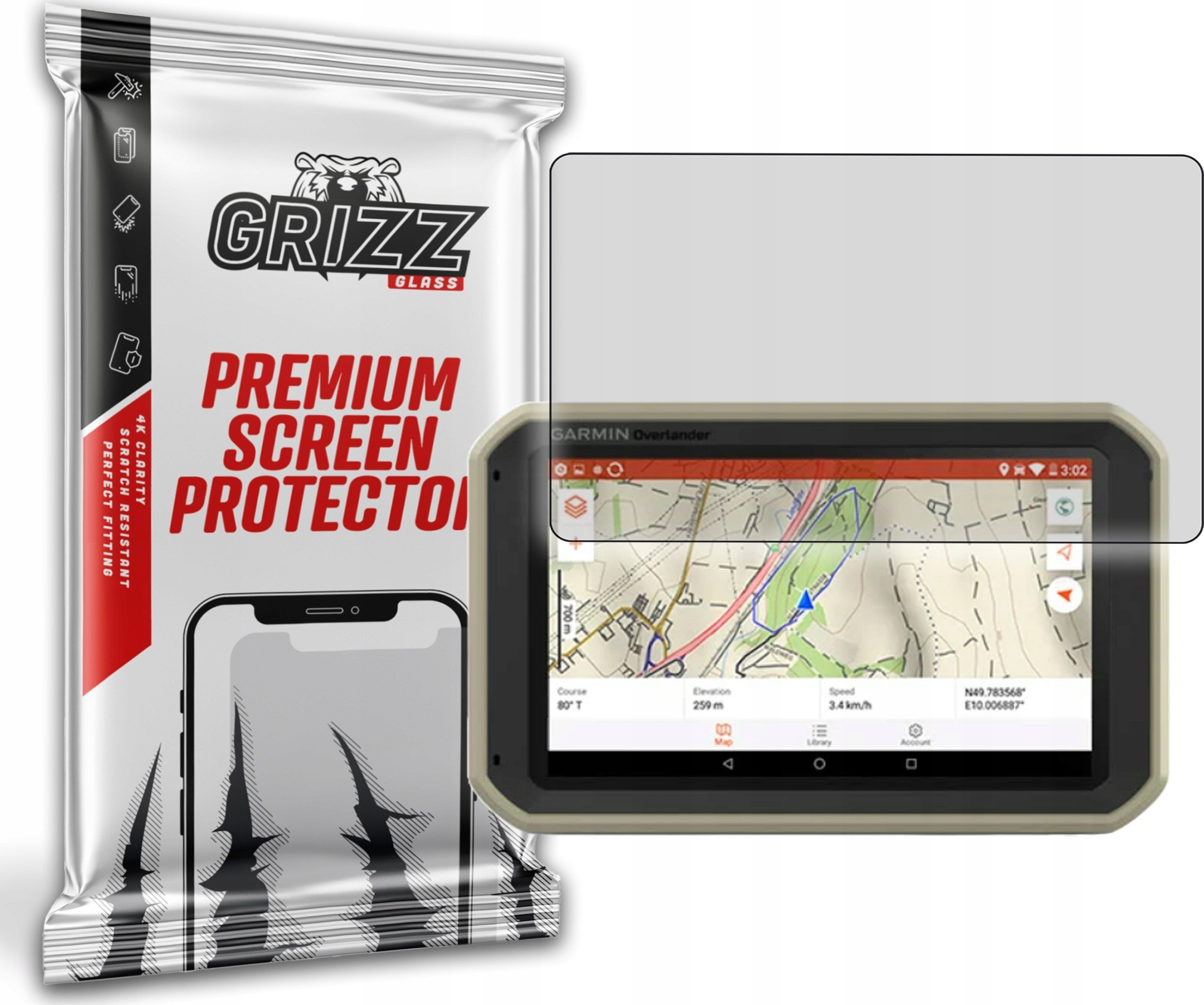 GrizzGlass Folia matowa GrizzGlass PaperScreen do Garmin Overlander