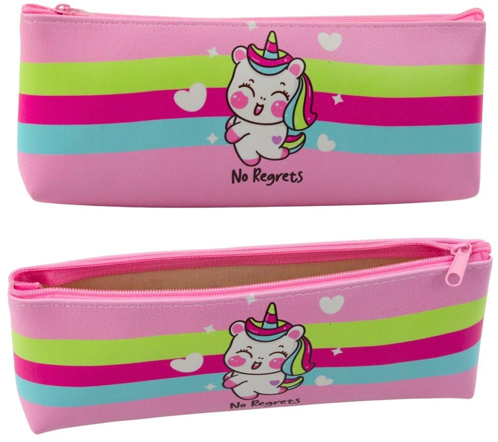 Piórnik Szkolny Dziewczęcy Jednorożec Pastelowy Różowy