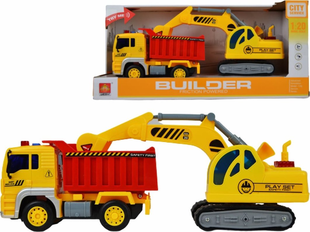 Zestaw samochodów budowalnych WY570C