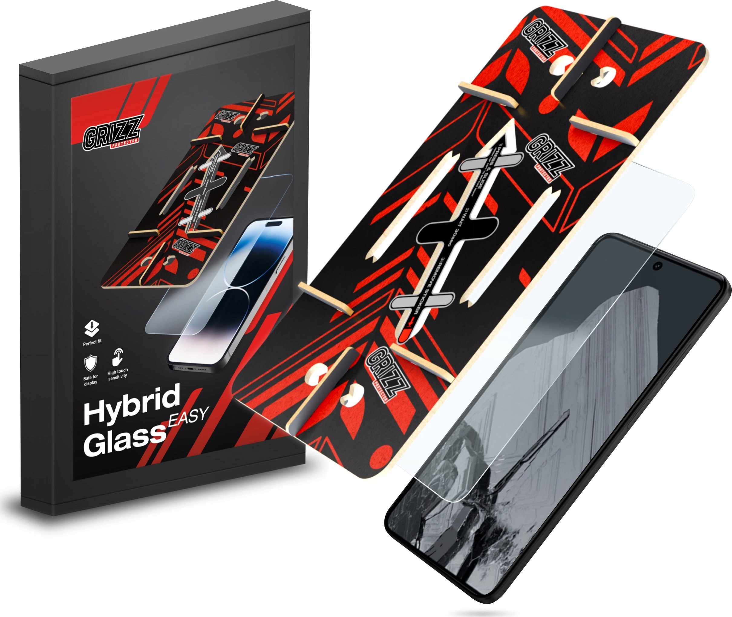 GrizzGlass Szkło hybrydowe HybridGlass Easy do Google Pixel 8a