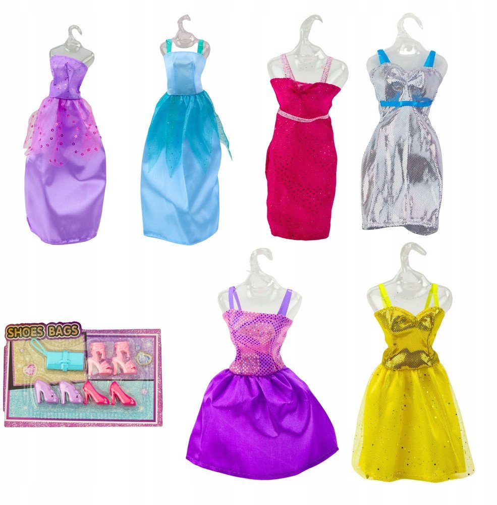 Zestaw Modowy Kolekcja Lalka Anlily Sukienki Akcesoria 17el.