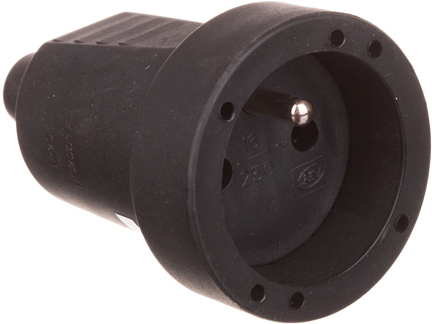 Gniazdo przenośne z/u guma IP20 250V~ 16 A czarne 12146