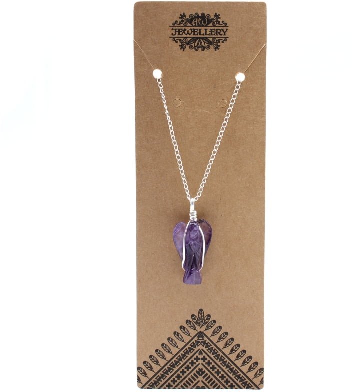 Wisiorek Anioł Stróż - Ametyst