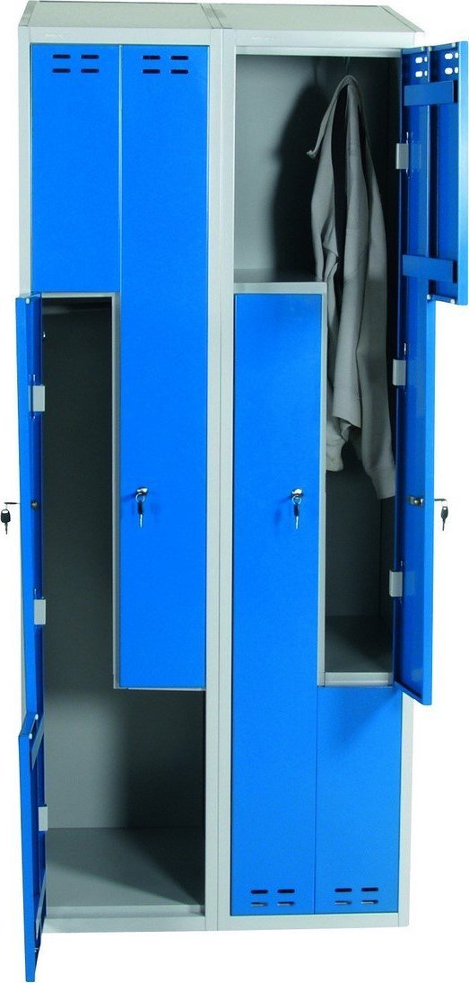 Swedmach Szafka ubraniowa typu L wym. 1920x800x550 mm (kolor: czerwony)