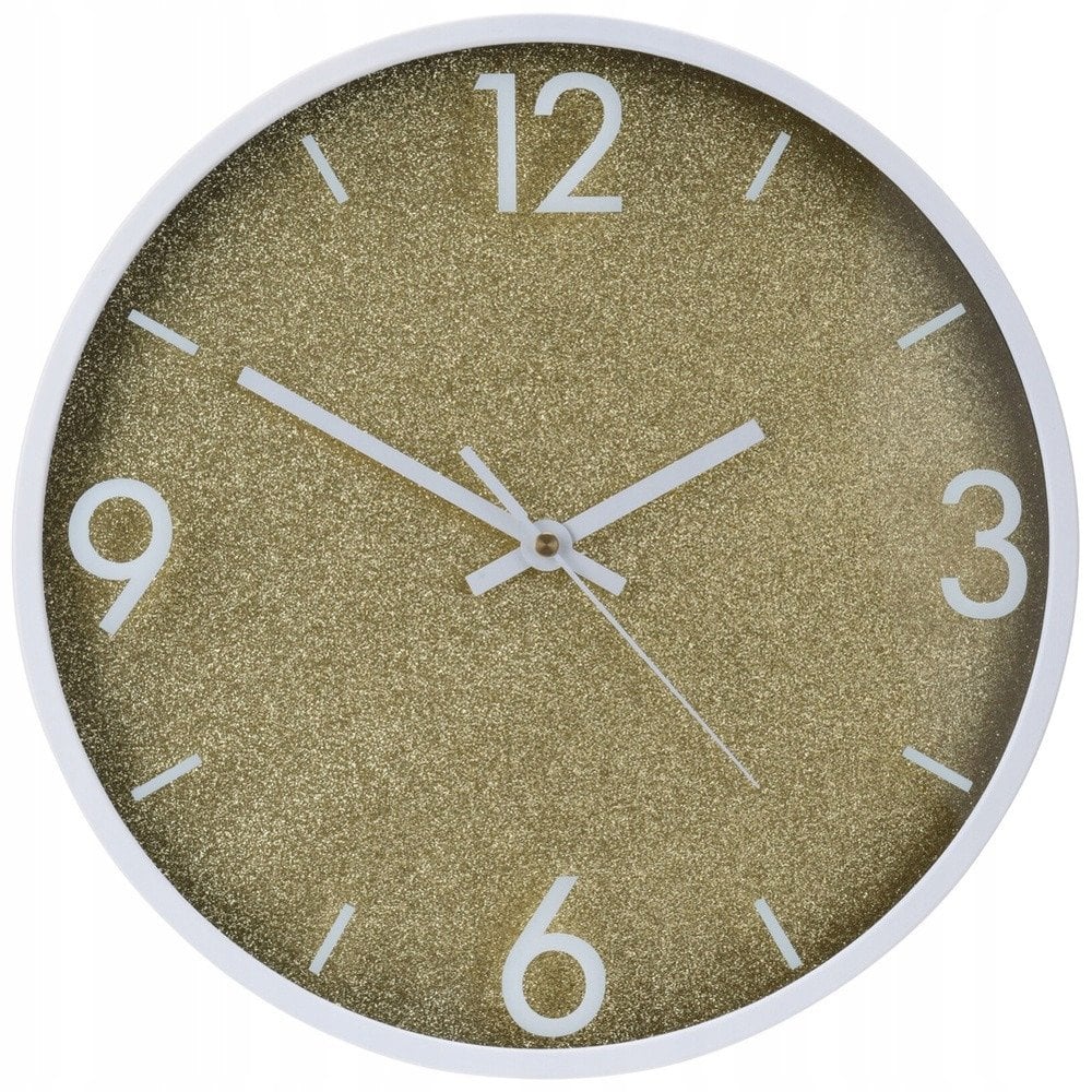 Zegar ścienny na ścianę złoty biały 29.5cm VILDE 568130
