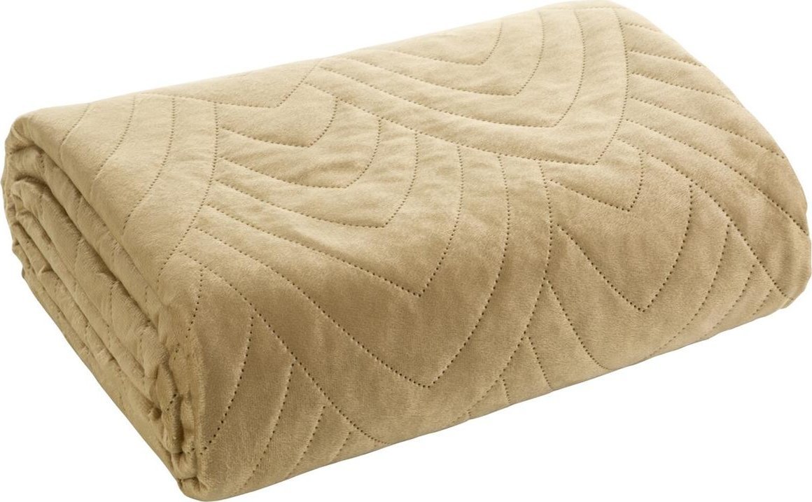 Eurofirany Narzuta 220 x 240 Pikowana Velvet Luiz6 Beż