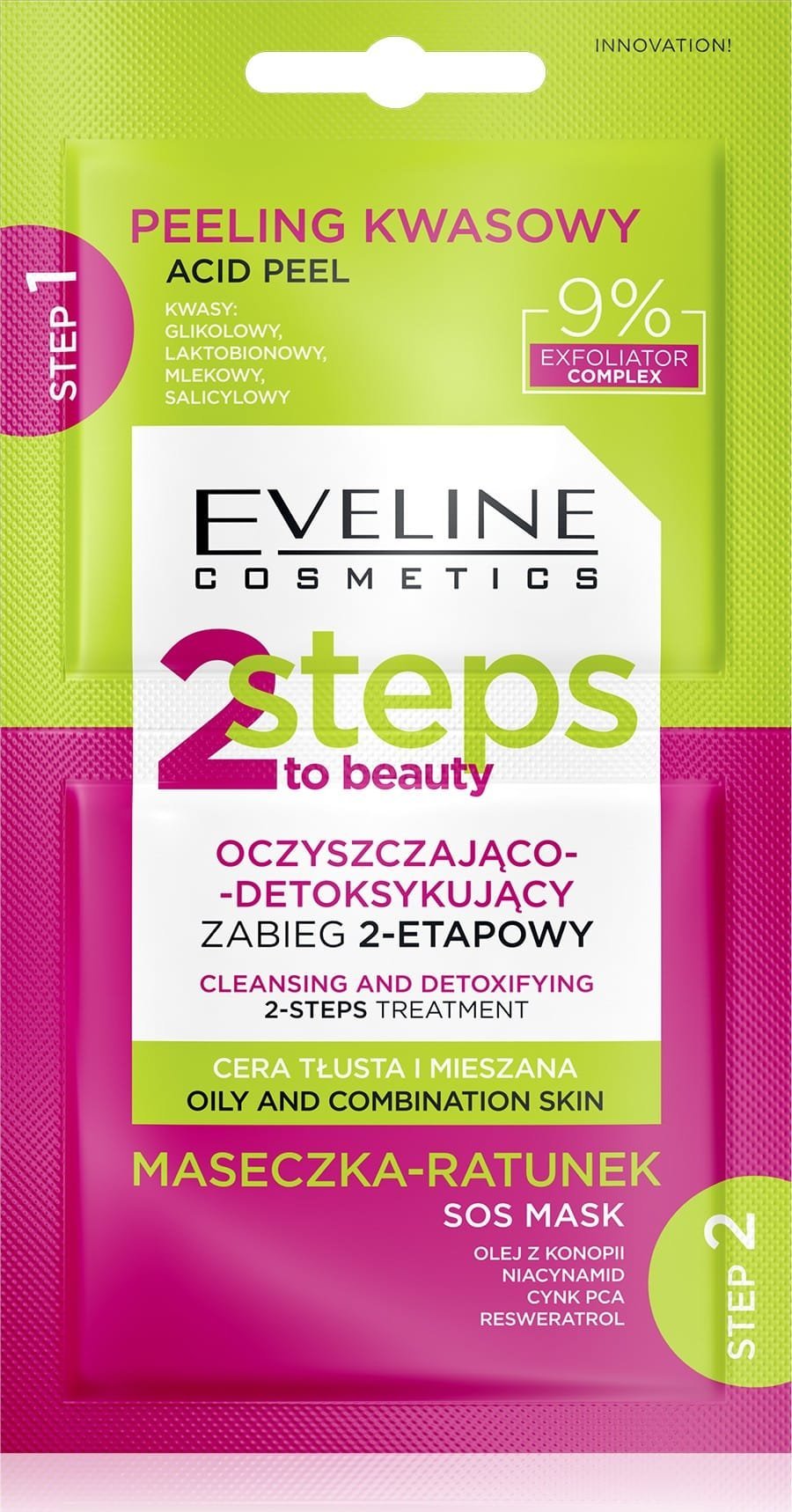 Eveline EVELINE 2 STEPS TO BEAUTY Zabieg oczysz-det. 2x4ml