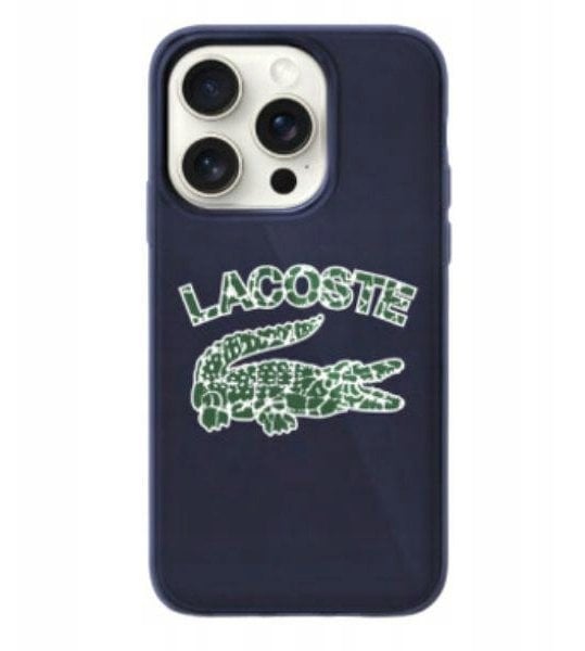 Lacoste LCHMP15SUCRV iPhone 15 / 14 / 136.1" granatowy/marine hardcase Silicone Cracked Logo MagSafe