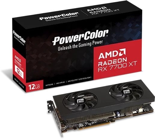 Karta graficzna POWERCOLOR Radeon RX 7700 XT 12GB GDDR6 (RX7700XT 12G-P)