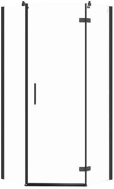 KABINA PRYSZNICOWA PIĘCIOKĄTNA CITY CZARNA 90X90X195 PRAWA TRANS.