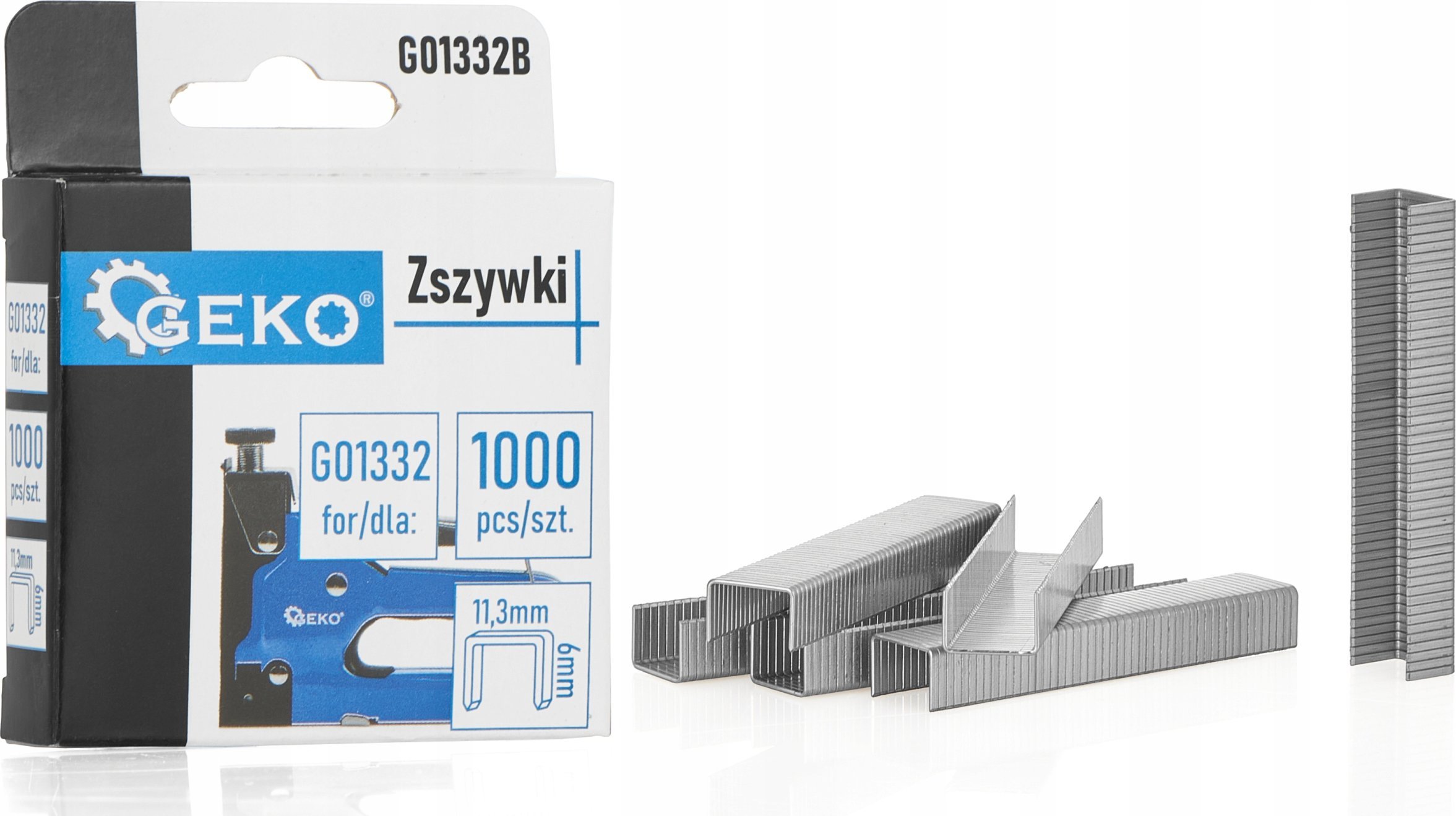 Geko Zszywki 1.2x11.3mm 6mm 1000szt. (200)