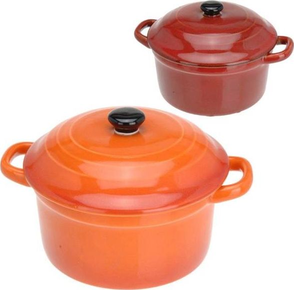 Excellent Houseware Kokilka PORCELANOWA z pokrywką naczynie żaroodporne do zapiekania 300 ml