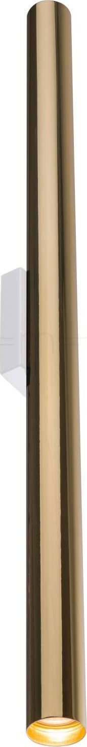 Kinkiet Amplex Kinkiet LAMPA ścienna AKADI 0141 Amplex tuba OPRAWA przyścienna metalowa biała złota