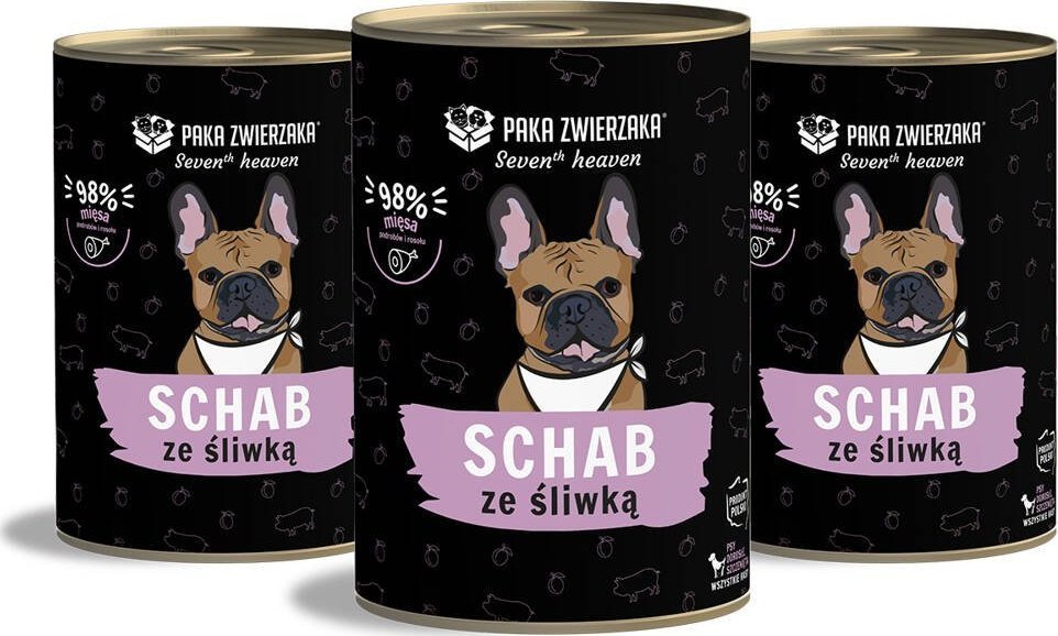 Paka Zwierzaka Paka Zwierzaka - Seventh heaven - Schab ze śliwką (pork & plum) 3x400g