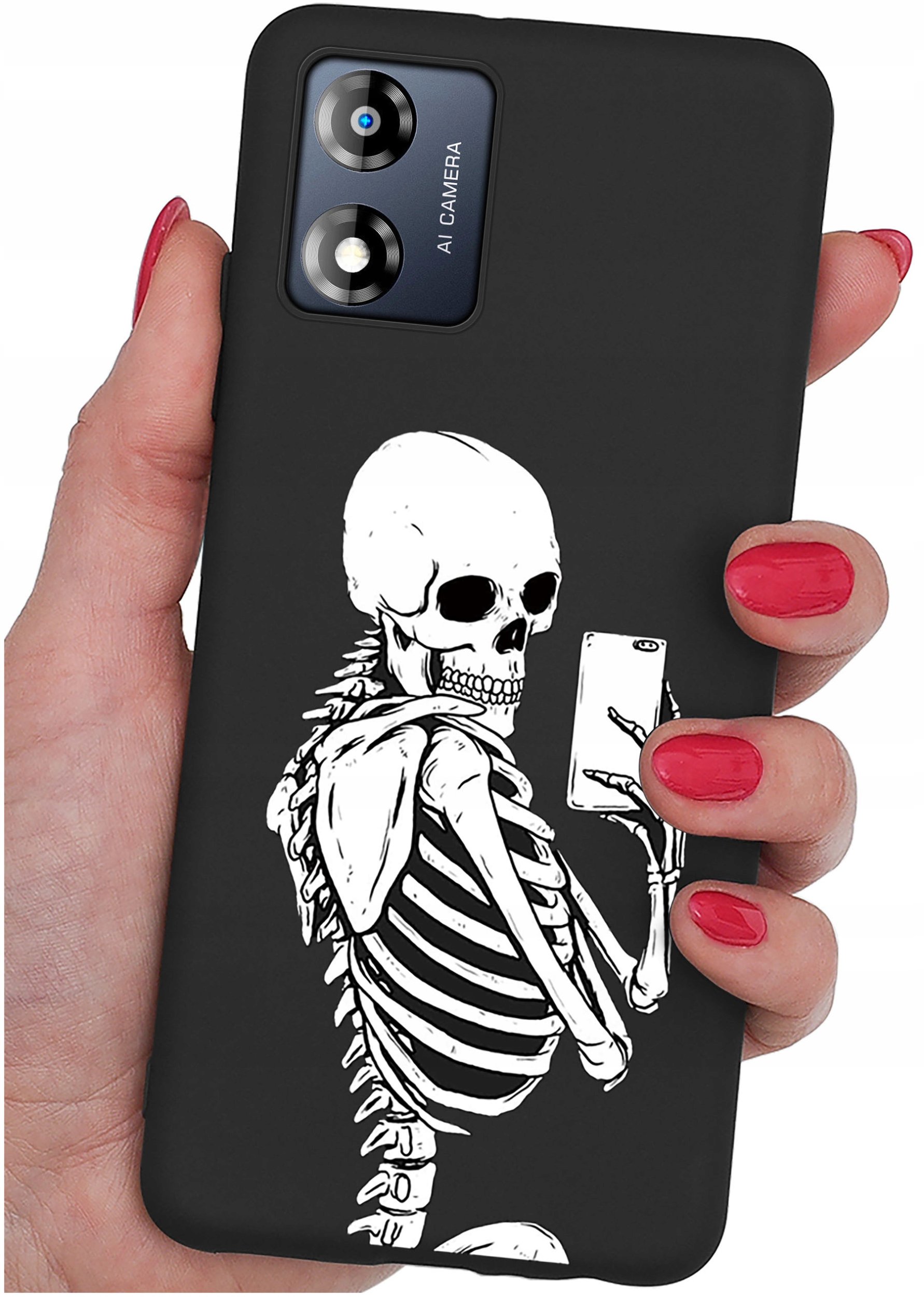 Etui do Motorola Moto E13 WZORY |SILIKONOWE MATT CASE + SZKŁO 9H