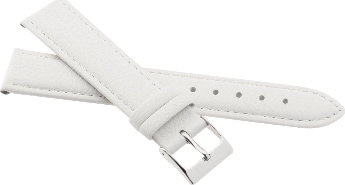 JVD Skórzany pasek do zegarka 24 mm JVD R41404-24 biały