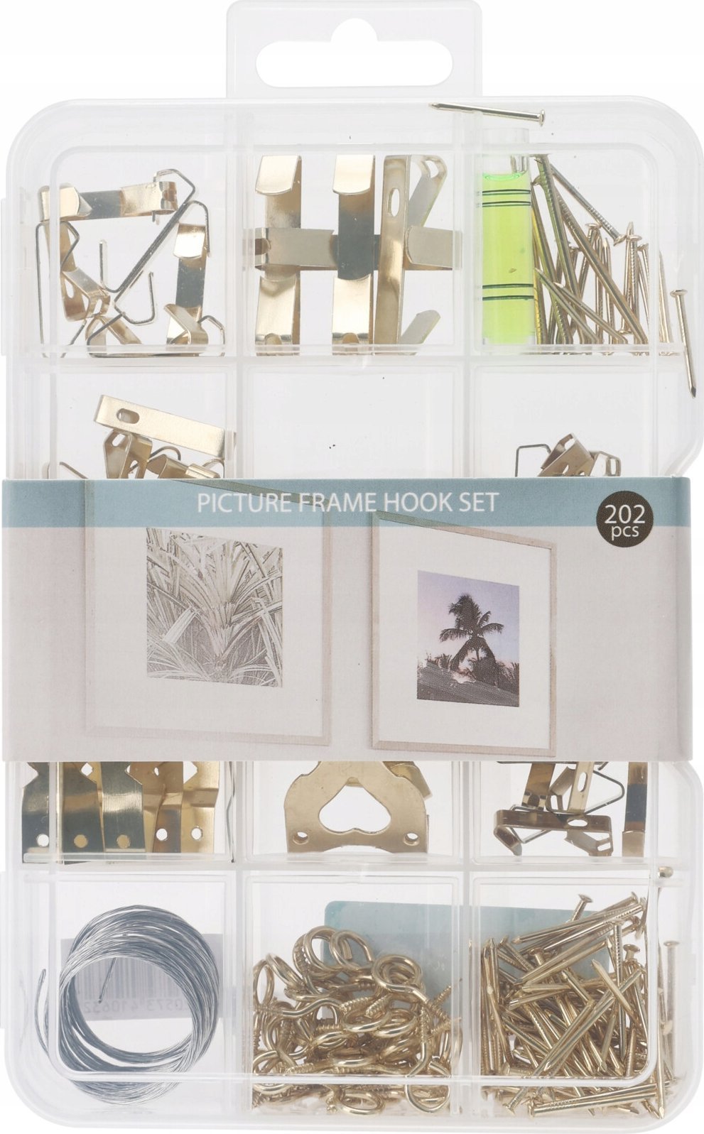 Home Styling Collection Zestaw haków i gwoździ do wieszania obrazów, 202 elementy