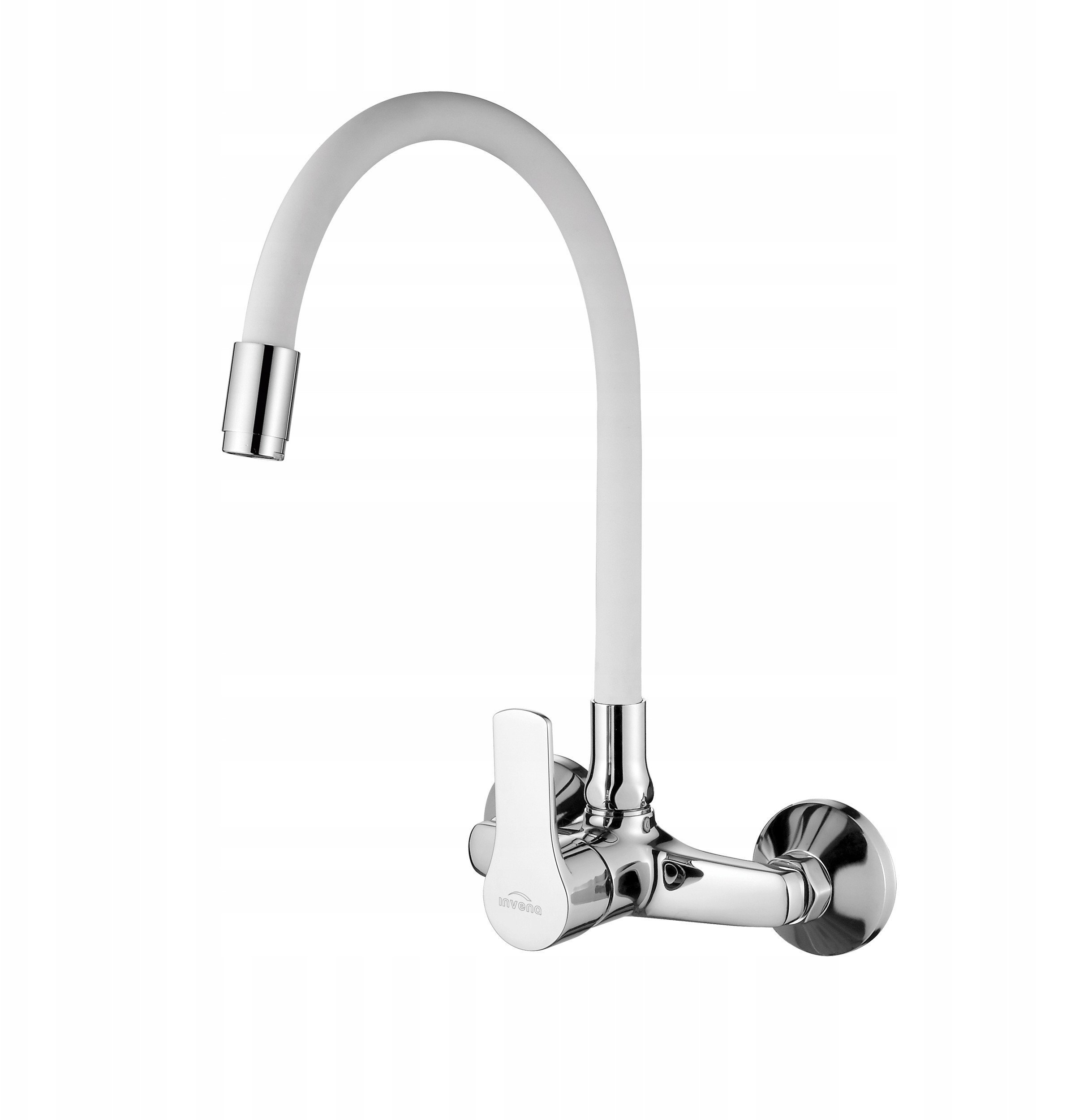 Invena bateria kuchenna ścienna Verso, biały/chrom BC-82-E2S-L