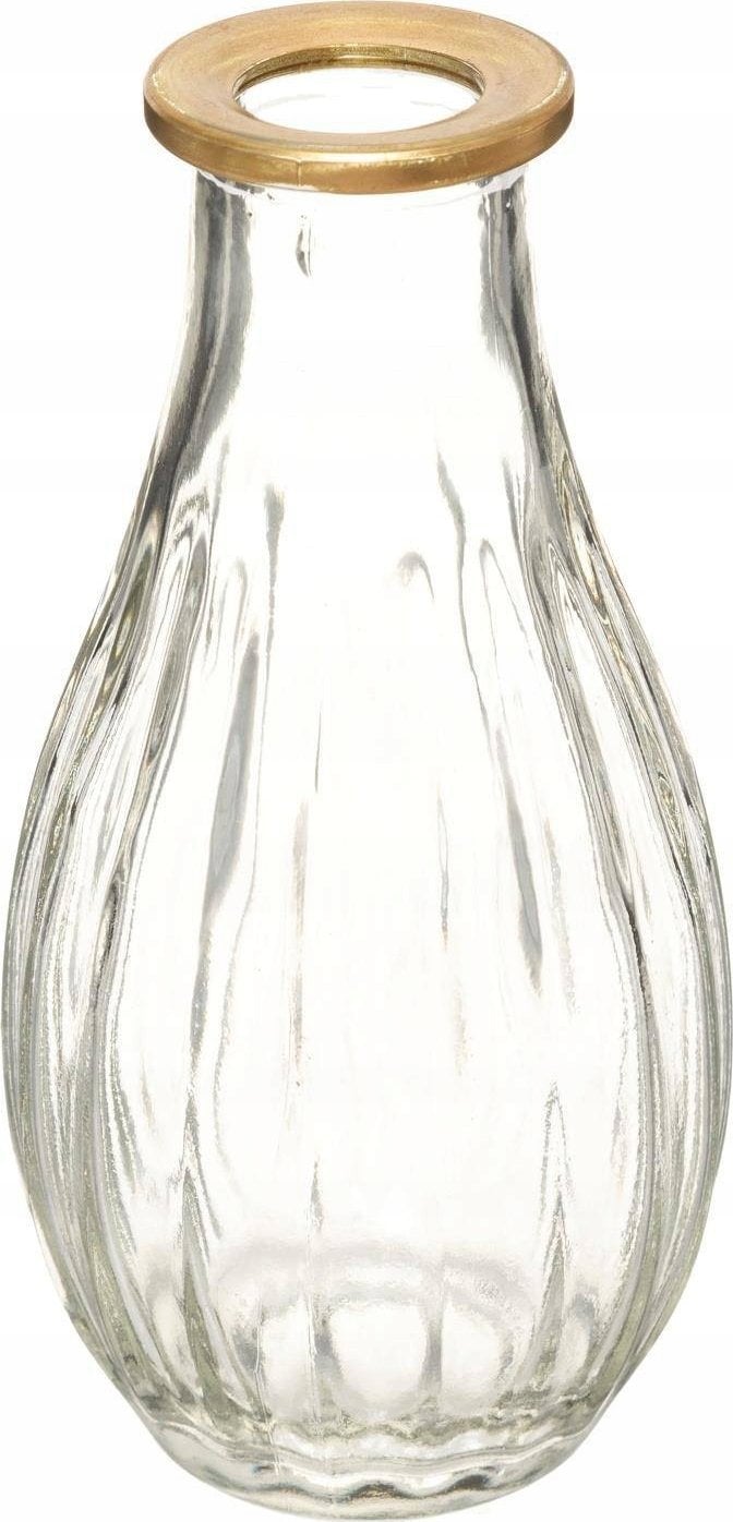 Atmosphera Zestaw 3 szklanych wazoników na jeden kwiat, 14 cm