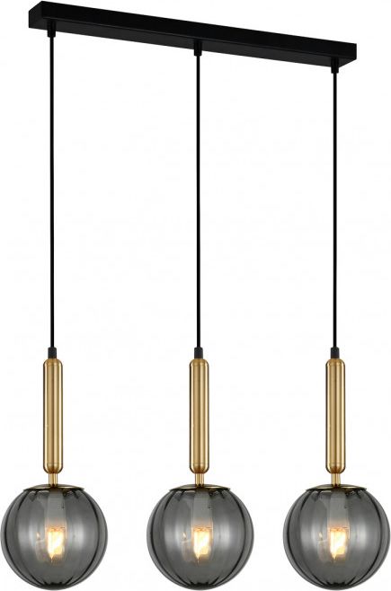 Lampa wisząca Italux Nowoczesna lampa wisząca LED Ready do jadalni Italux Ravena potrójna PND-2324-3L BRO+SG