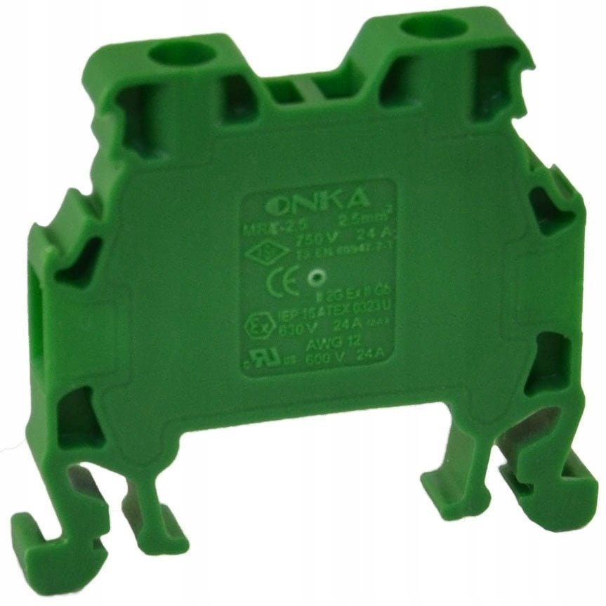 ONKA Elektrik Złączka uniwersalna śrubowa 2,5mm2 zielona, T0-1019-1010019