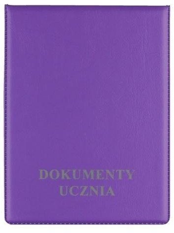 Okładka na dokumenty ucznia pion violet