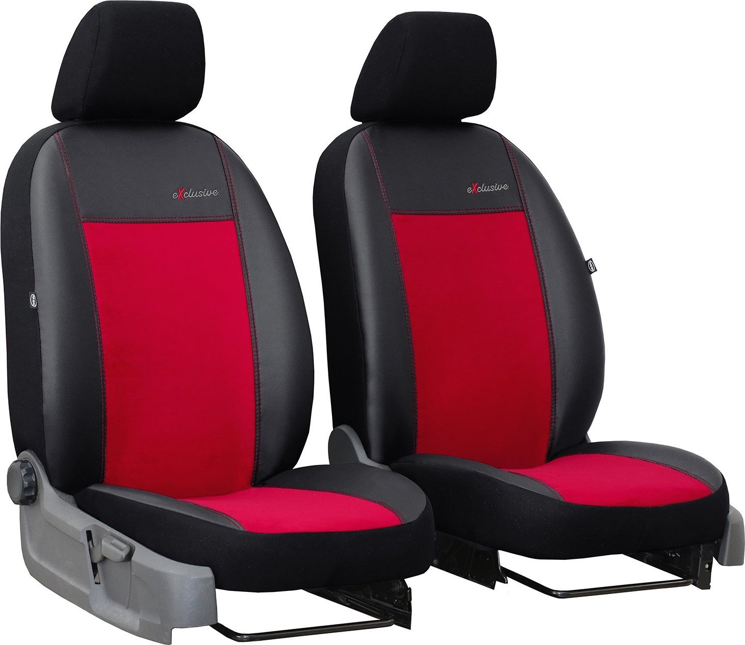 Pok-ter Pokrowce uniwersalne przody Exclusive alkantara 1+1 (czerwone)
