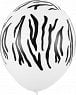 Balony 30cm Zebra Pastel PureWhite A50 80178