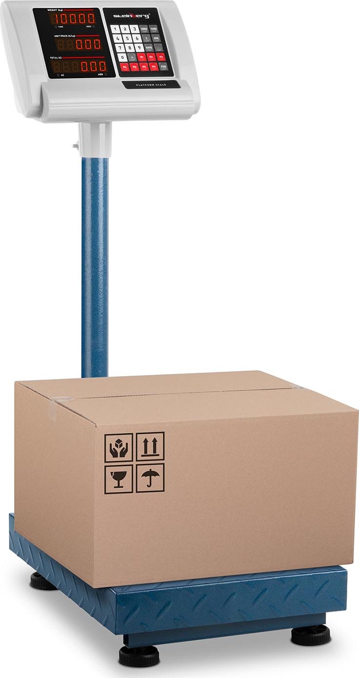 Steinberg Waga platformowa magazynowa licząca składana 30x40cm zasilacz + akumulator 100kg / 10g