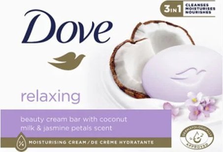 Dove Dove Relaksujące Mydło w kostce 3in1 - Coconut Milk & Jasmine 90g
