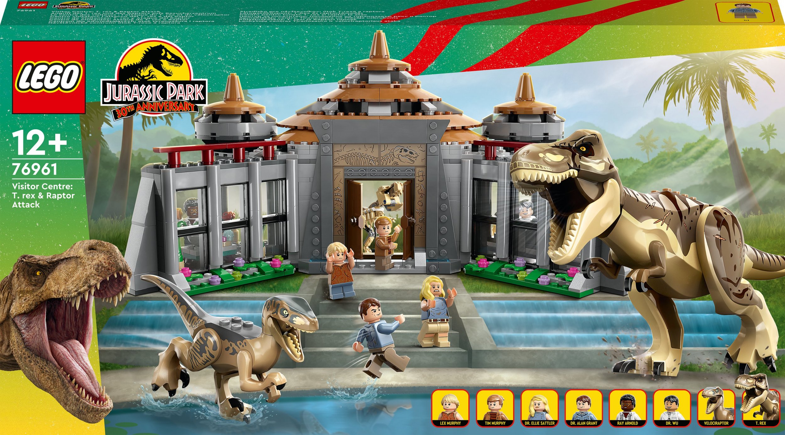 LEGO Jurassic World Centrum dla odwiedzających: atak tyranozaura i raptora (76961)