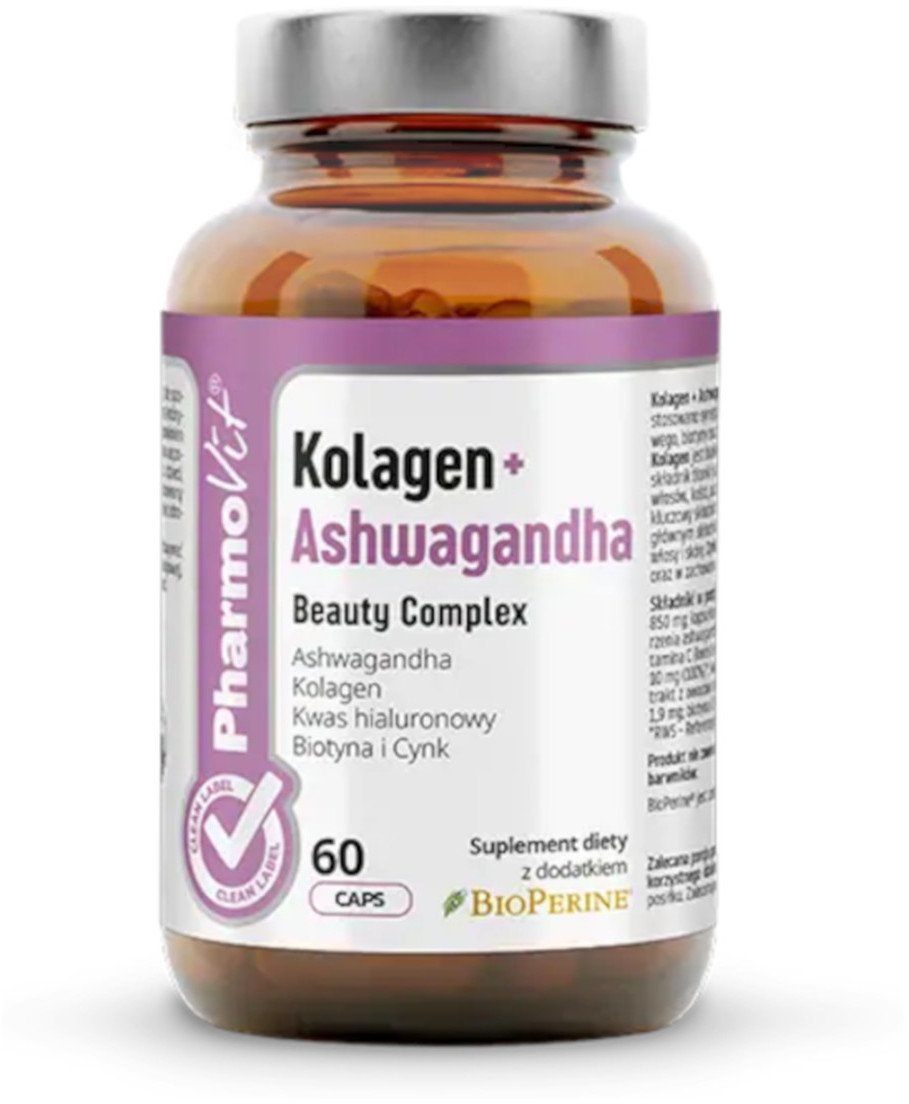 Pharmovit Kolagen + Ashwagandha Beauty Complex suplement diety 60 kapsułek 60g