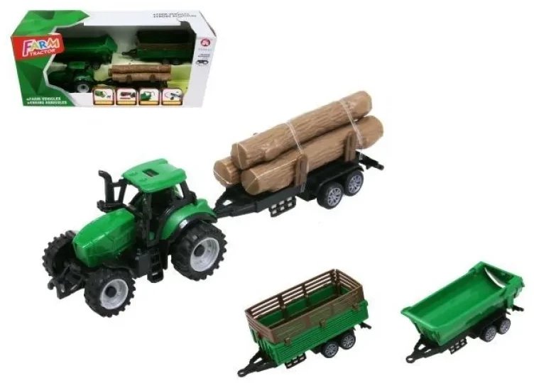 Traktor 3 przyczepy 18cm H13979 51780