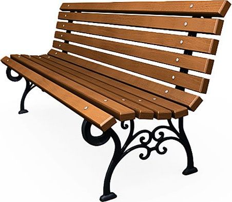 Elior Elegancka ławka parkowa Visteria 4V - palisander