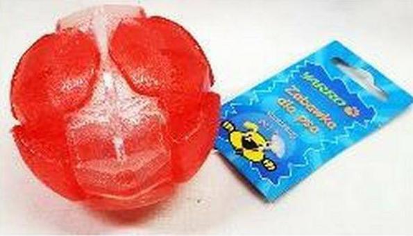 Yarro International YARRO ZAB PIŁKA TPR Z DIODĄ LED 6,5 CM CZERW - BIAŁA