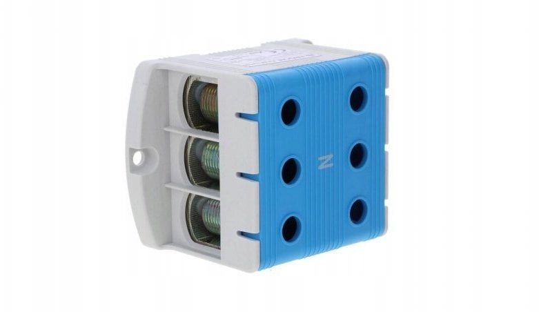 Złączka szynowa 3-torowa ZJUN-3x150/BL niebieska R34RR-07010022401