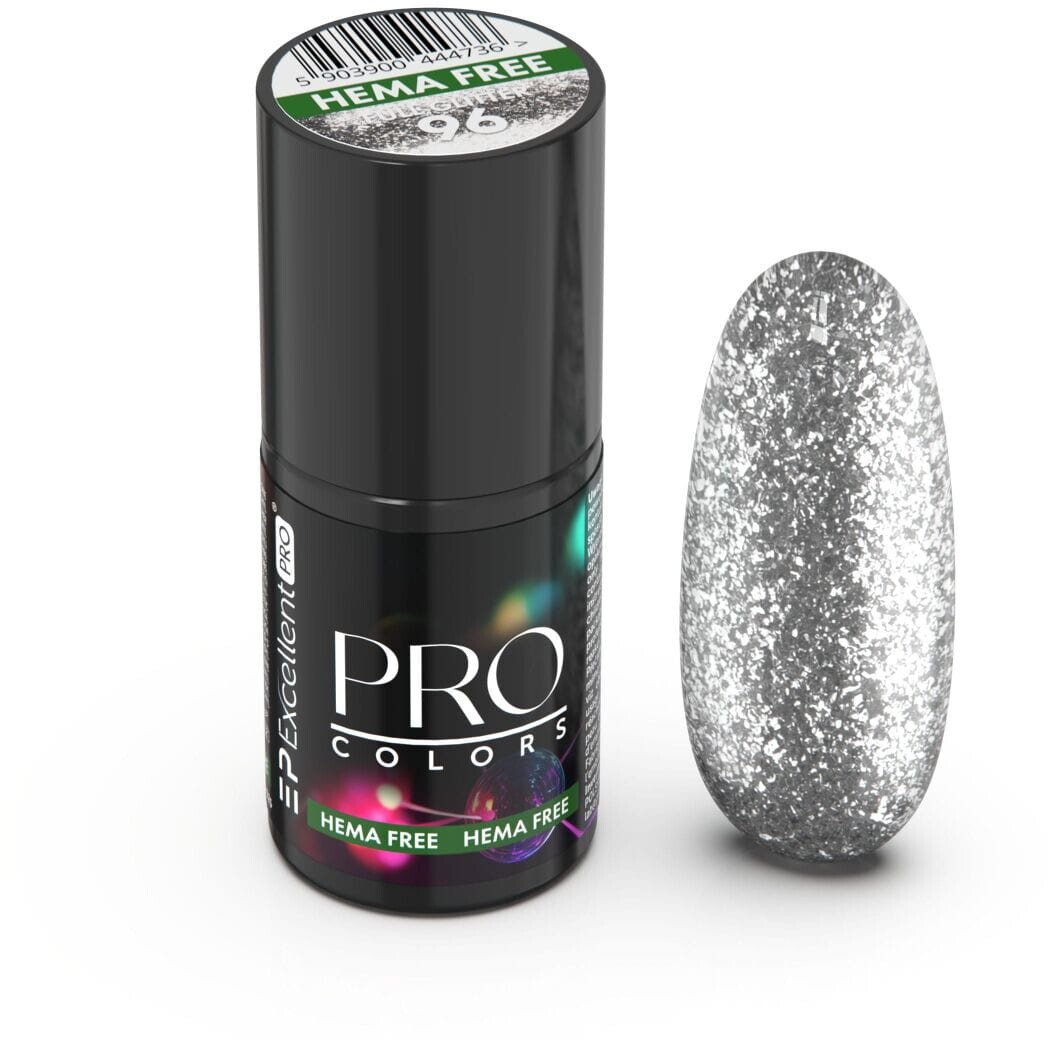 Excellent PRO Pro Colors Hema Free lakier hybrydowy 96 Full Glitter 7g