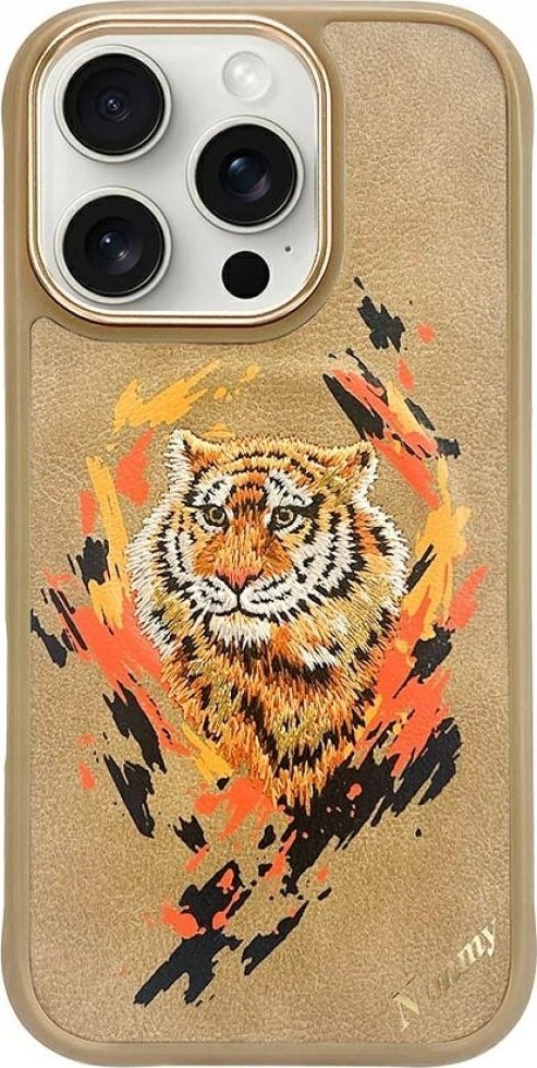 Etui Nimmy Tygrys do iPhone 16 Pro Max jasnobrązowy