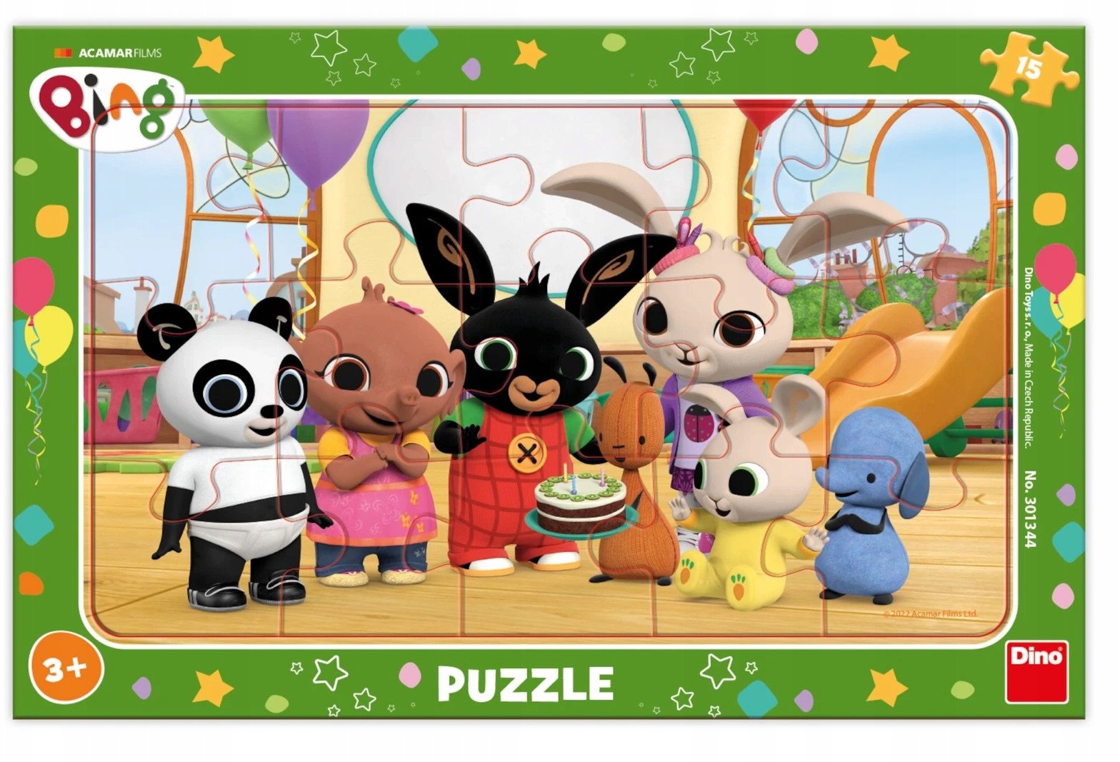 Puzzle 15 ramkowe Królik Bing z przyjaciółmi